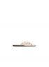 FLATTERED SANDAL BLANCHE CREME LEATHER
